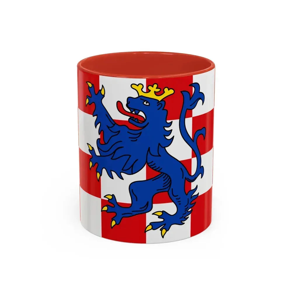 Flag of Birkenfeld Germany - Accent Coffee Mug 11oz Red - Go Mug Yourself