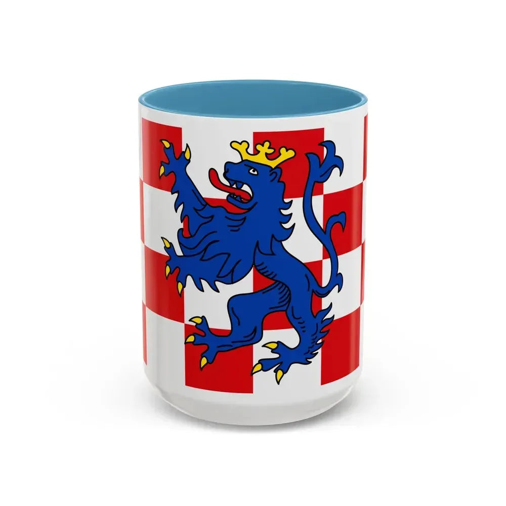 Flag of Birkenfeld Germany - Accent Coffee Mug 15oz Light Blue - Go Mug Yourself