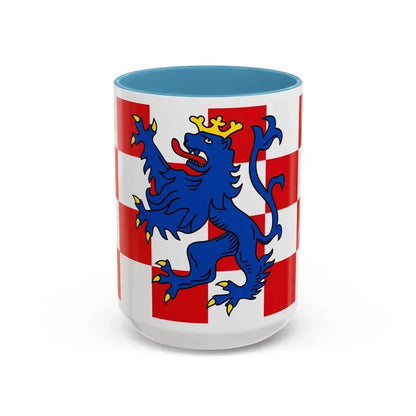 Flag of Birkenfeld Germany - Accent Coffee Mug 15oz Light Blue - Go Mug Yourself