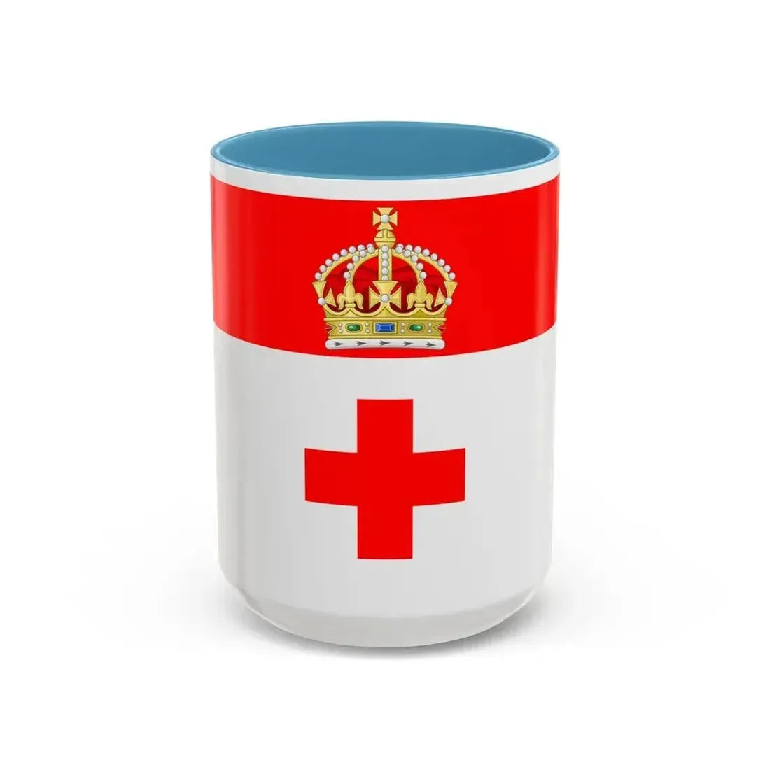 Flag of Birkirkara Malta - Accent Coffee Mug 15oz Light Blue - Go Mug Yourself