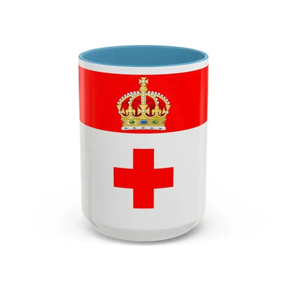 Flag of Birkirkara Malta - Accent Coffee Mug 15oz Light Blue - Go Mug Yourself