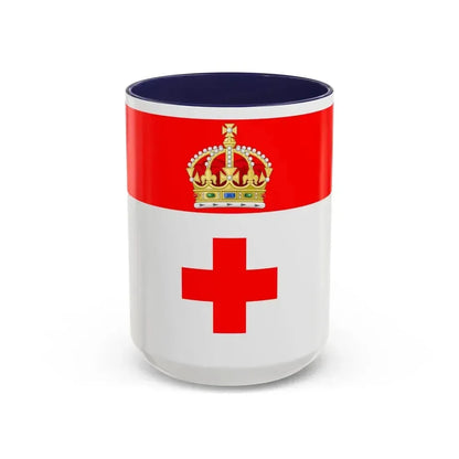 Flag of Birkirkara Malta - Accent Coffee Mug 15oz Navy - Go Mug Yourself