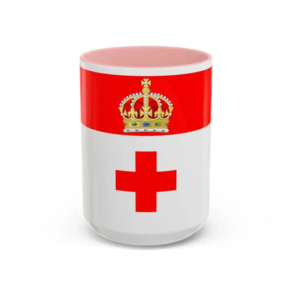 Flag of Birkirkara Malta - Accent Coffee Mug 15oz Pink - Go Mug Yourself