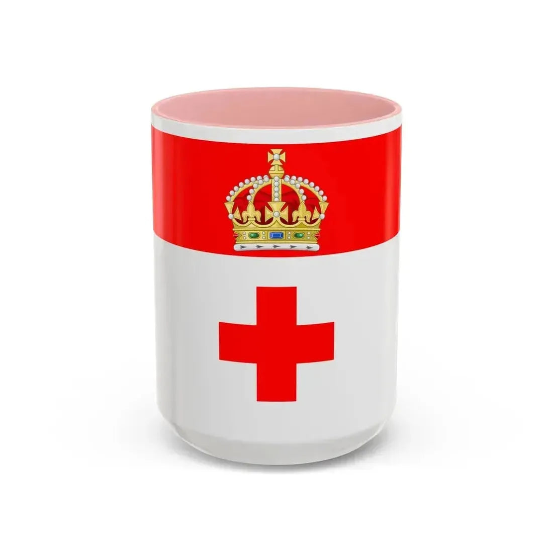 Flag of Birkirkara Malta - Accent Coffee Mug 15oz Pink - Go Mug Yourself