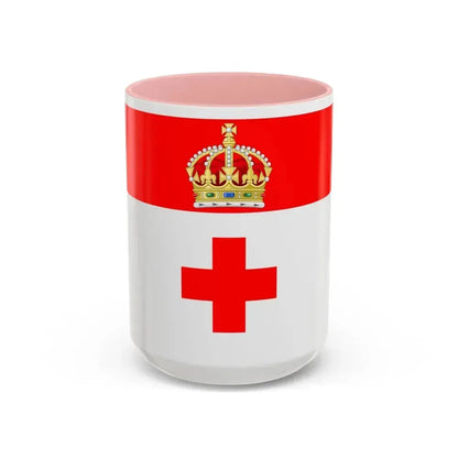 Flag of Birkirkara Malta - Accent Coffee Mug 15oz Pink - Go Mug Yourself