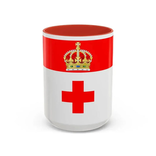 Flag of Birkirkara Malta - Accent Coffee Mug 15oz Red - Go Mug Yourself