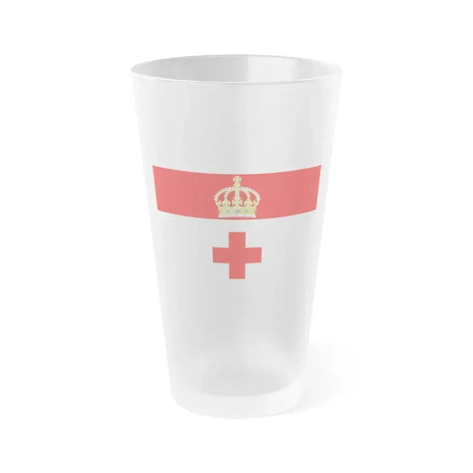 Flag of Birkirkara Malta - Frosted Pint Glass 16oz 16oz Frosted - Go Mug Yourself