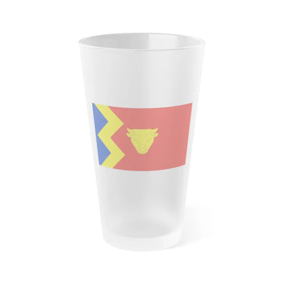 Flag of Birmingham UK - Frosted Pint Glass 16oz-16oz-Frosted-Go Mug Yourself