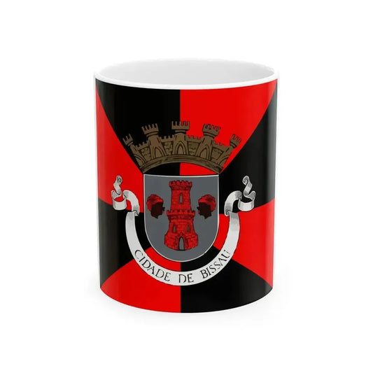 Flag of Bissau Square Version (Guinea) White Coffee Mug 11oz - Go Mug Yourself