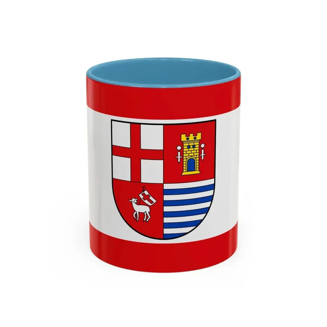 Flag of Bitburg Pruem Germany - Accent Coffee Mug 11oz Light Blue - Go Mug Yourself