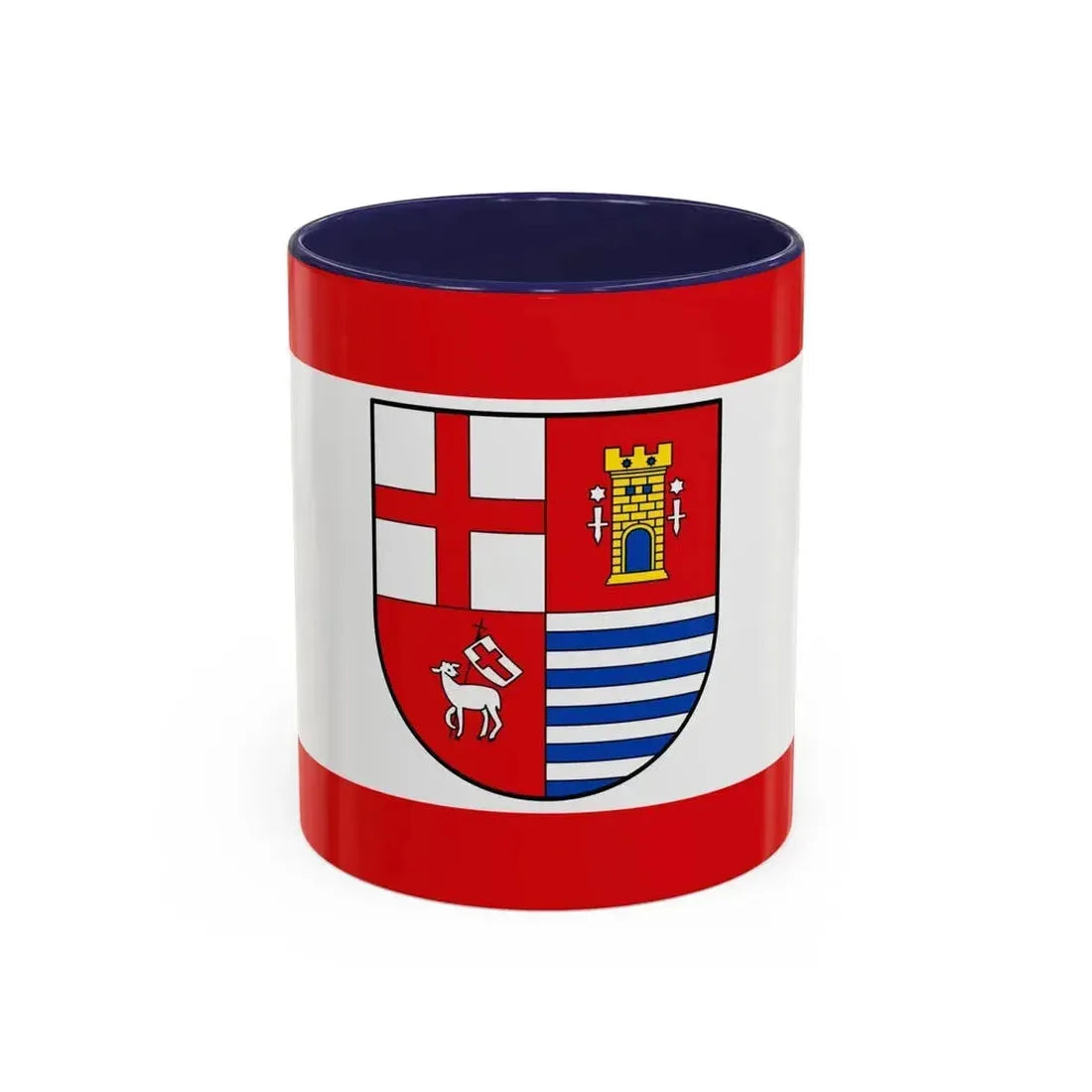 Flag of Bitburg Pruem Germany - Accent Coffee Mug 11oz Navy - Go Mug Yourself