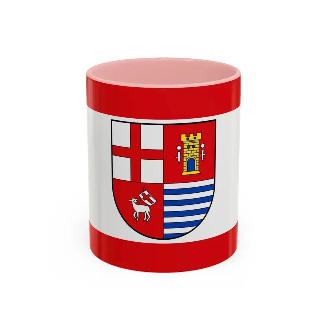 Flag of Bitburg Pruem Germany - Accent Coffee Mug 11oz Pink - Go Mug Yourself