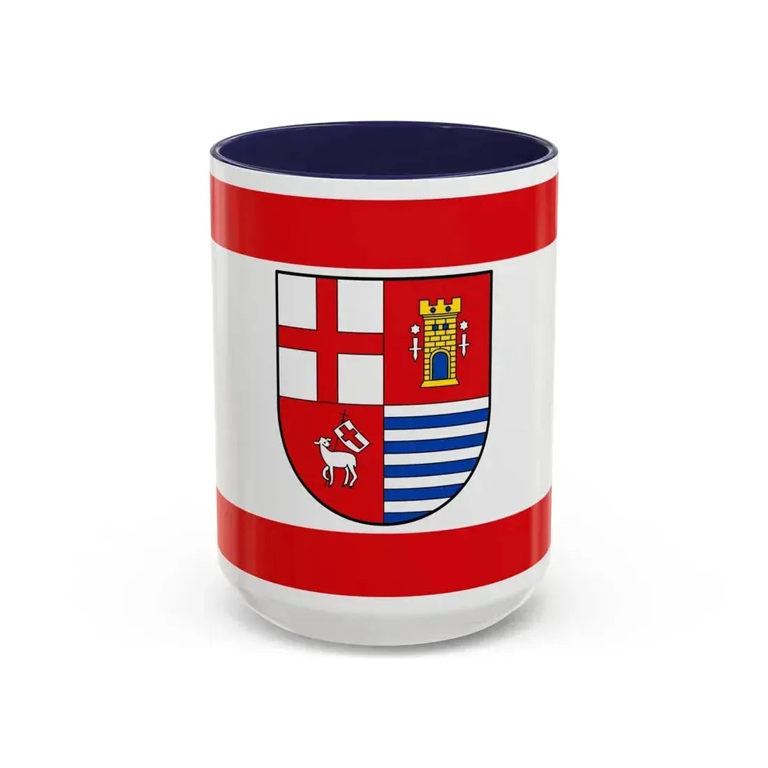 Flag of Bitburg Pruem Germany - Accent Coffee Mug 15oz Navy - Go Mug Yourself