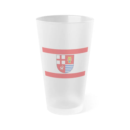 Flag of Bitburg Pruem Germany - Frosted Pint Glass 16oz-16oz-Frosted-Go Mug Yourself