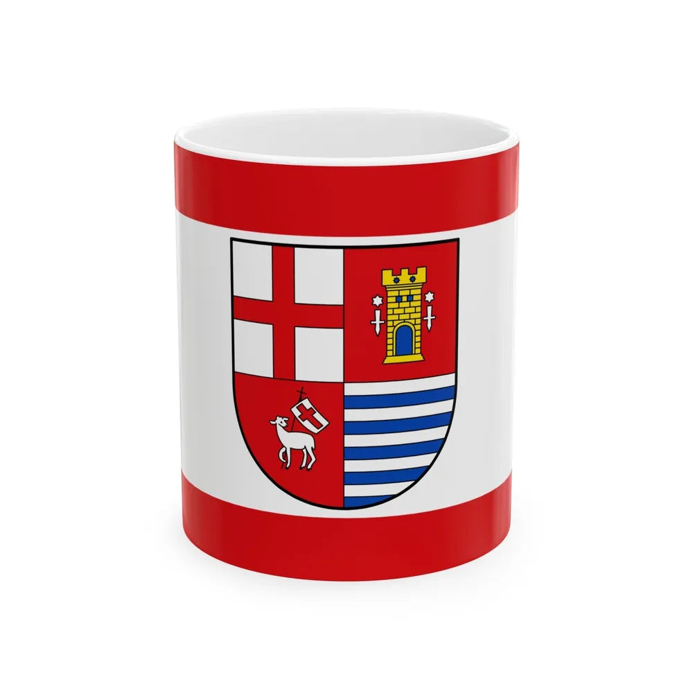 Flag of Bitburg Pruem Germany - White Coffee Mug-11oz-Go Mug Yourself