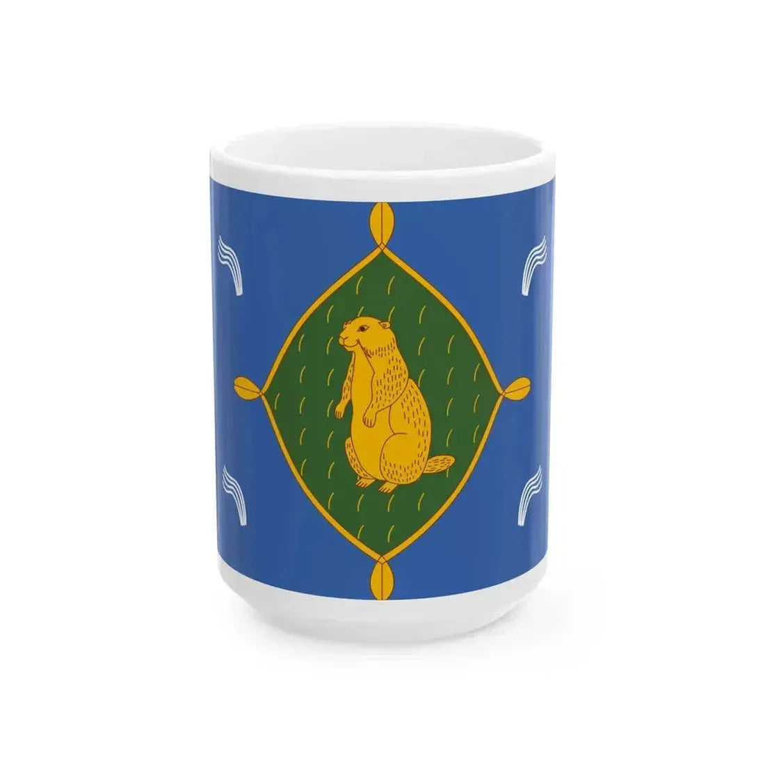 Flag of Bizhbulyaksky rayon (Russia) White Coffee Mug 15oz - Go Mug Yourself