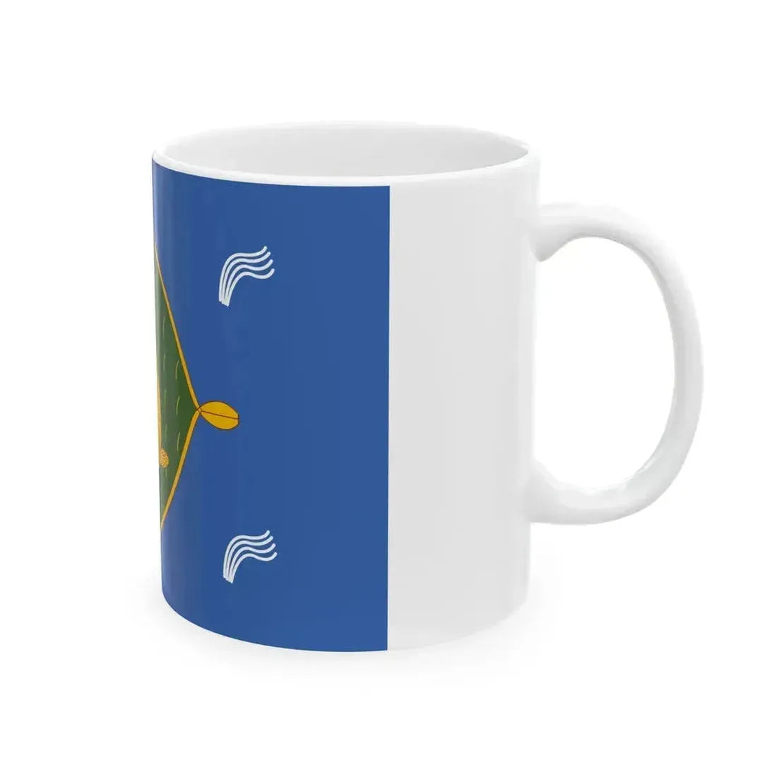 Flag of Bizhbulyaksky rayon (Russia) White Coffee Mug - Go Mug Yourself