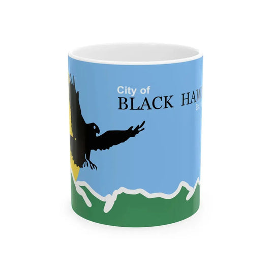 Flag of Black Hawk Colorado (United States) White Coffee Mug 11oz - Go Mug Yourself