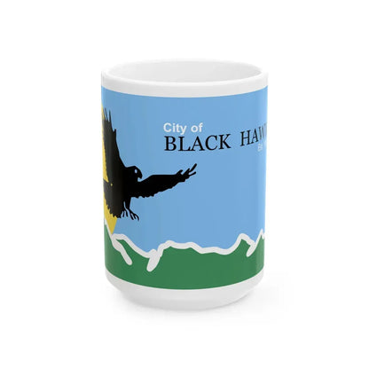 Flag of Black Hawk Colorado (United States) White Coffee Mug 15oz - Go Mug Yourself