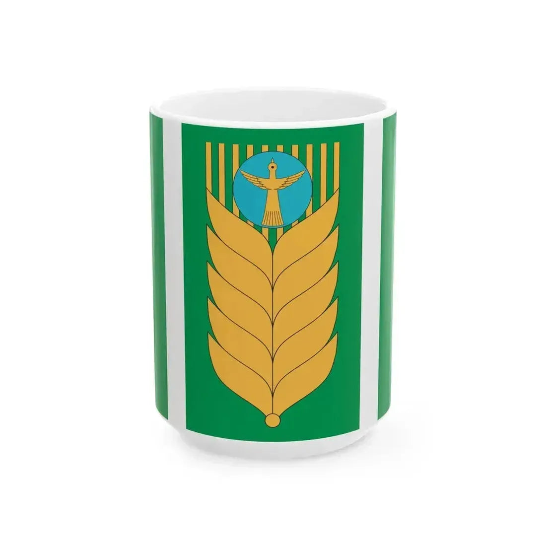 Flag of Blagovarsky rayon (Russia) White Coffee Mug 15oz - Go Mug Yourself