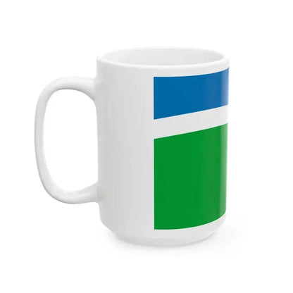 Flag of Blagoveschensky rayon Amur oblast 2009-09 (Russia) White Coffee Mug - Go Mug Yourself