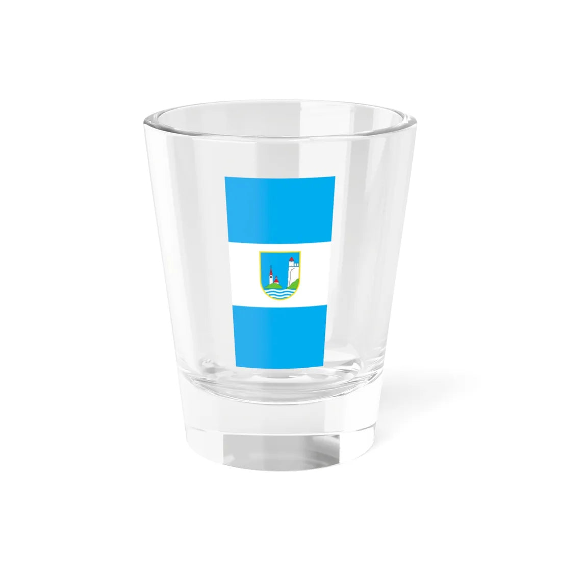 Flag of Bled vertical (Slovenia) Shot Glass 1.5oz 1.5oz - Go Mug Yourself