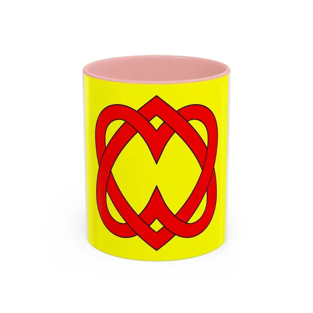 Flag of Blonay Switzerland - Accent Coffee Mug 11oz Pink - Go Mug Yourself