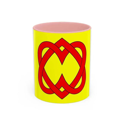 Flag of Blonay Switzerland - Accent Coffee Mug 11oz Pink - Go Mug Yourself