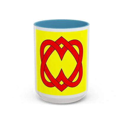 Flag of Blonay Switzerland - Accent Coffee Mug 15oz Light Blue - Go Mug Yourself