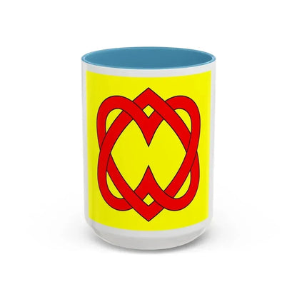 Flag of Blonay Switzerland - Accent Coffee Mug 15oz Light Blue - Go Mug Yourself
