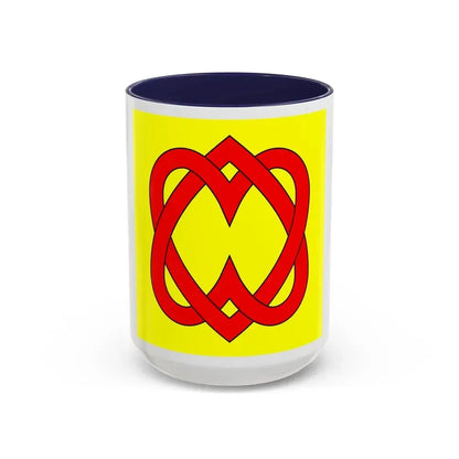 Flag of Blonay Switzerland - Accent Coffee Mug 15oz Navy - Go Mug Yourself