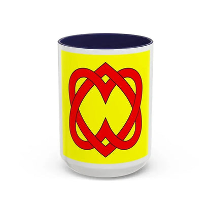 Flag of Blonay Switzerland - Accent Coffee Mug 15oz Navy - Go Mug Yourself