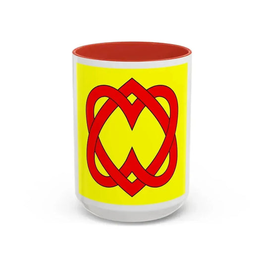 Flag of Blonay Switzerland - Accent Coffee Mug 15oz Red - Go Mug Yourself