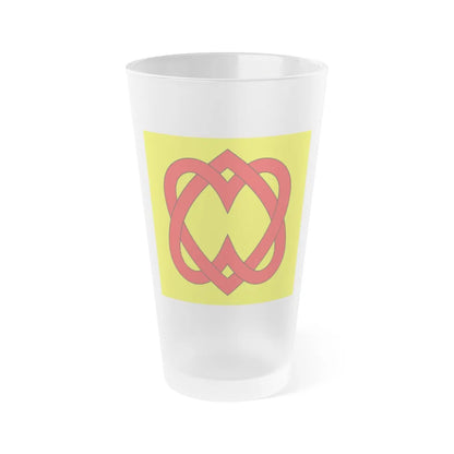 Flag of Blonay Switzerland - Frosted Pint Glass 16oz-16oz-Frosted-Go Mug Yourself