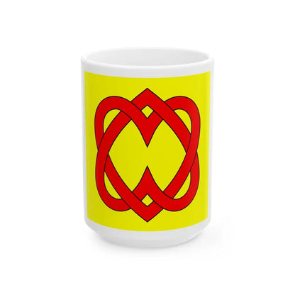 Flag of Blonay Switzerland - White Coffee Mug-15oz-Go Mug Yourself