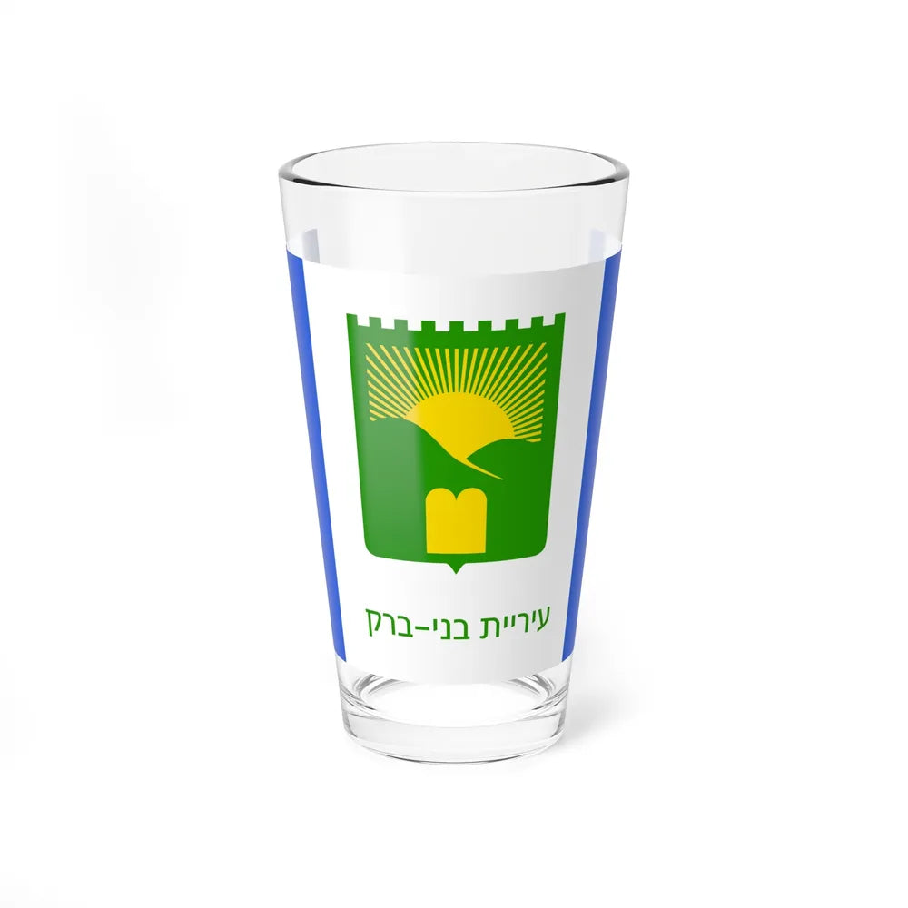 Flag of Bnei Brak Israel - Pint Glass 16oz-16oz-Go Mug Yourself