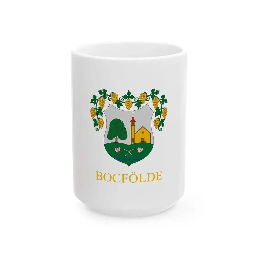Flag of Bocfolde (Hungary) White Coffee Mug 15oz - Go Mug Yourself