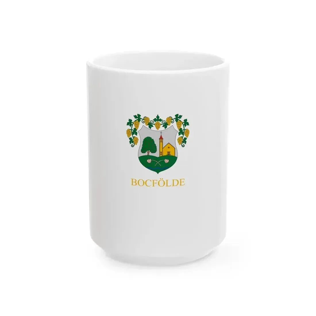 Flag of Bocfolde vertical (Hungary) White Coffee Mug 15oz - Go Mug Yourself