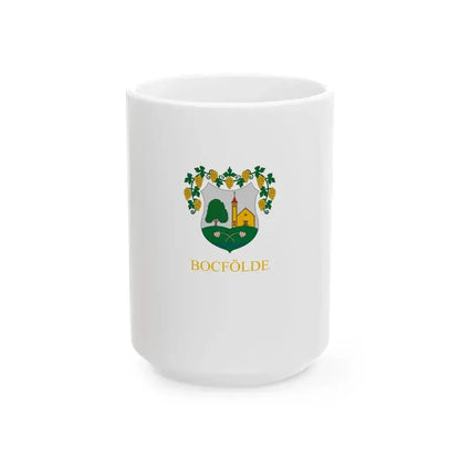 Flag of Bocfolde vertical (Hungary) White Coffee Mug 15oz - Go Mug Yourself