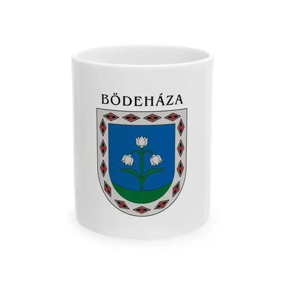 Flag of Bodehaza (Hungary) White Coffee Mug 11oz - Go Mug Yourself
