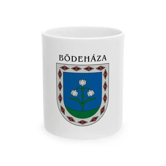 Flag of Bodehaza (Hungary) White Coffee Mug 11oz - Go Mug Yourself