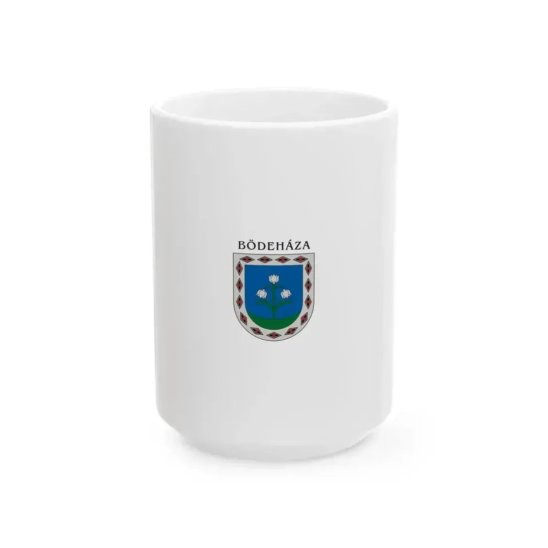 Flag of Bodehaza vertical (Hungary) White Coffee Mug 15oz - Go Mug Yourself