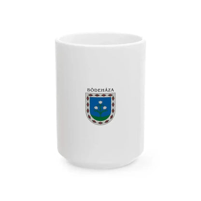 Flag of Bodehaza vertical (Hungary) White Coffee Mug 15oz - Go Mug Yourself