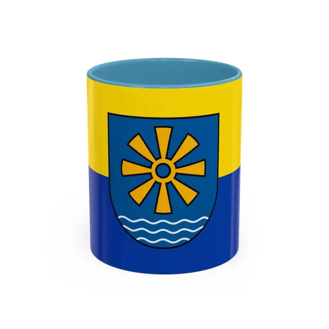 Flag of Bodenseekreis 2 Germany - Accent Coffee Mug 11oz Light Blue - Go Mug Yourself