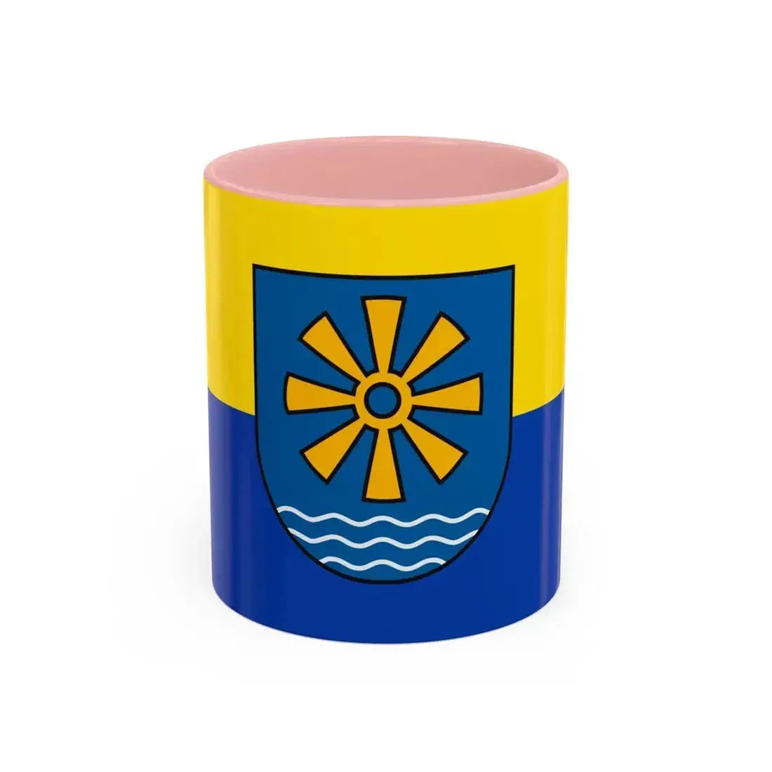 Flag of Bodenseekreis 2 Germany - Accent Coffee Mug 11oz Pink - Go Mug Yourself