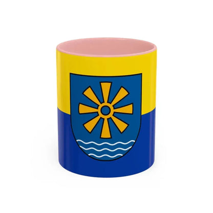 Flag of Bodenseekreis 2 Germany - Accent Coffee Mug 11oz Pink - Go Mug Yourself