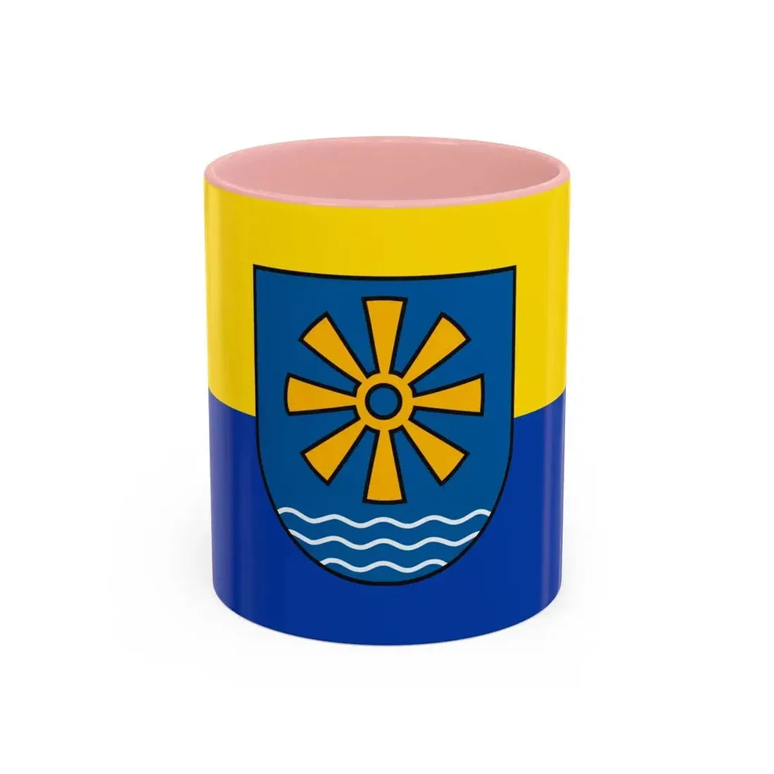 Flag of Bodenseekreis 2 Germany - Accent Coffee Mug 11oz Pink - Go Mug Yourself