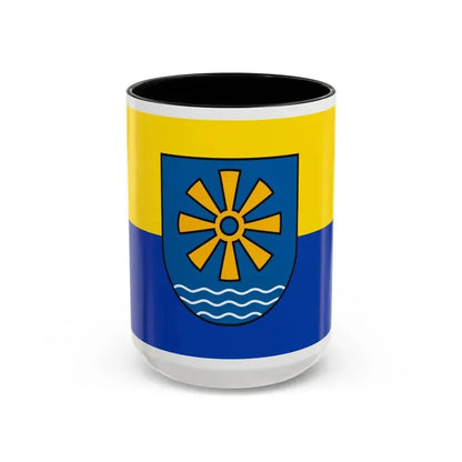 Flag of Bodenseekreis 2 Germany - Accent Coffee Mug 15oz Black - Go Mug Yourself