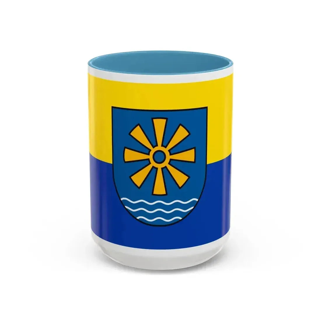 Flag of Bodenseekreis 2 Germany - Accent Coffee Mug 15oz Light Blue - Go Mug Yourself