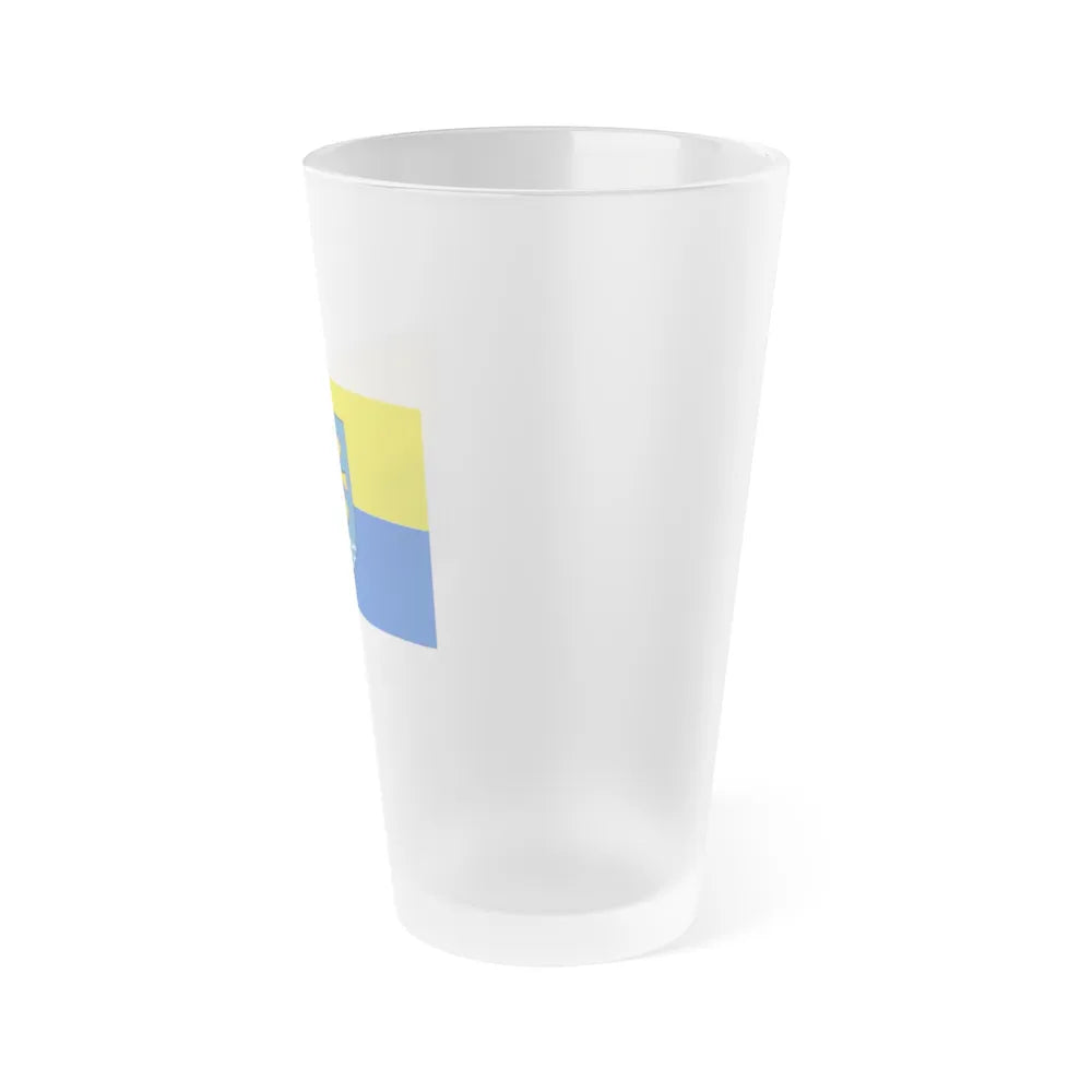 Flag of Bodenseekreis 2 Germany - Frosted Pint Glass 16oz-Go Mug Yourself